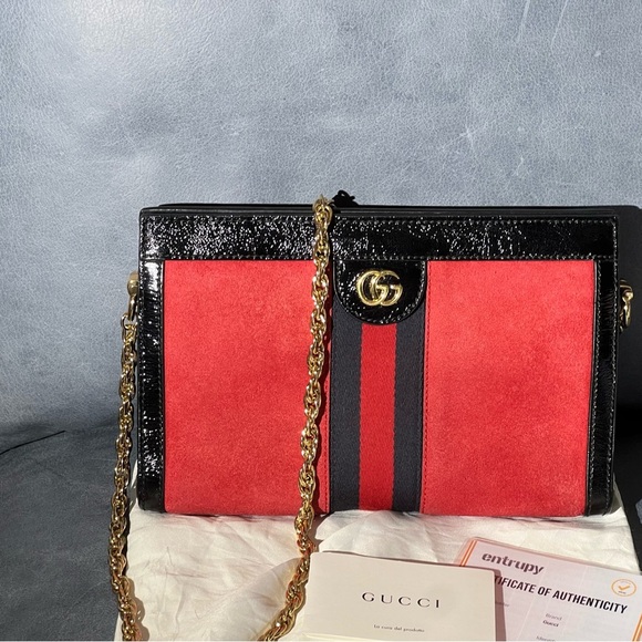 Gucci Ophidia Chain Shoulder Bag Suede - Picture 2 of 8